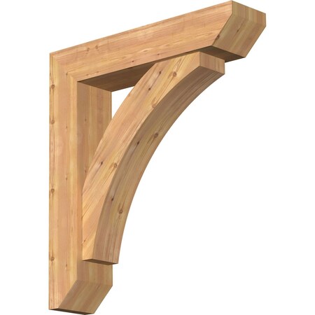 Thorton Slat Smooth Bracket W/ Offset Brace, Western Red Cedar, 7 1/2W X 34D X 38H